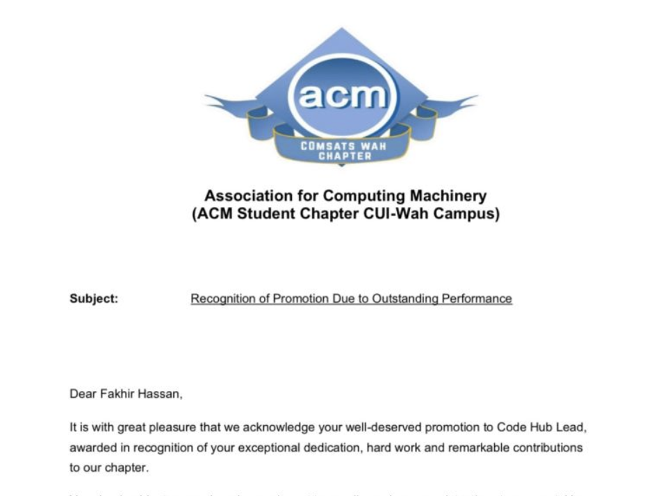 ACM CodeHub CUI Wah