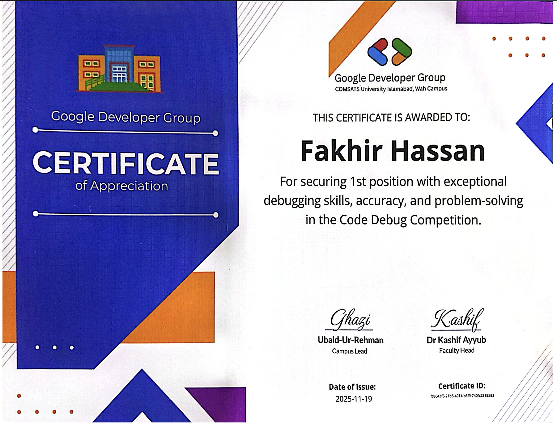 GDG Debugging Competition Winner
