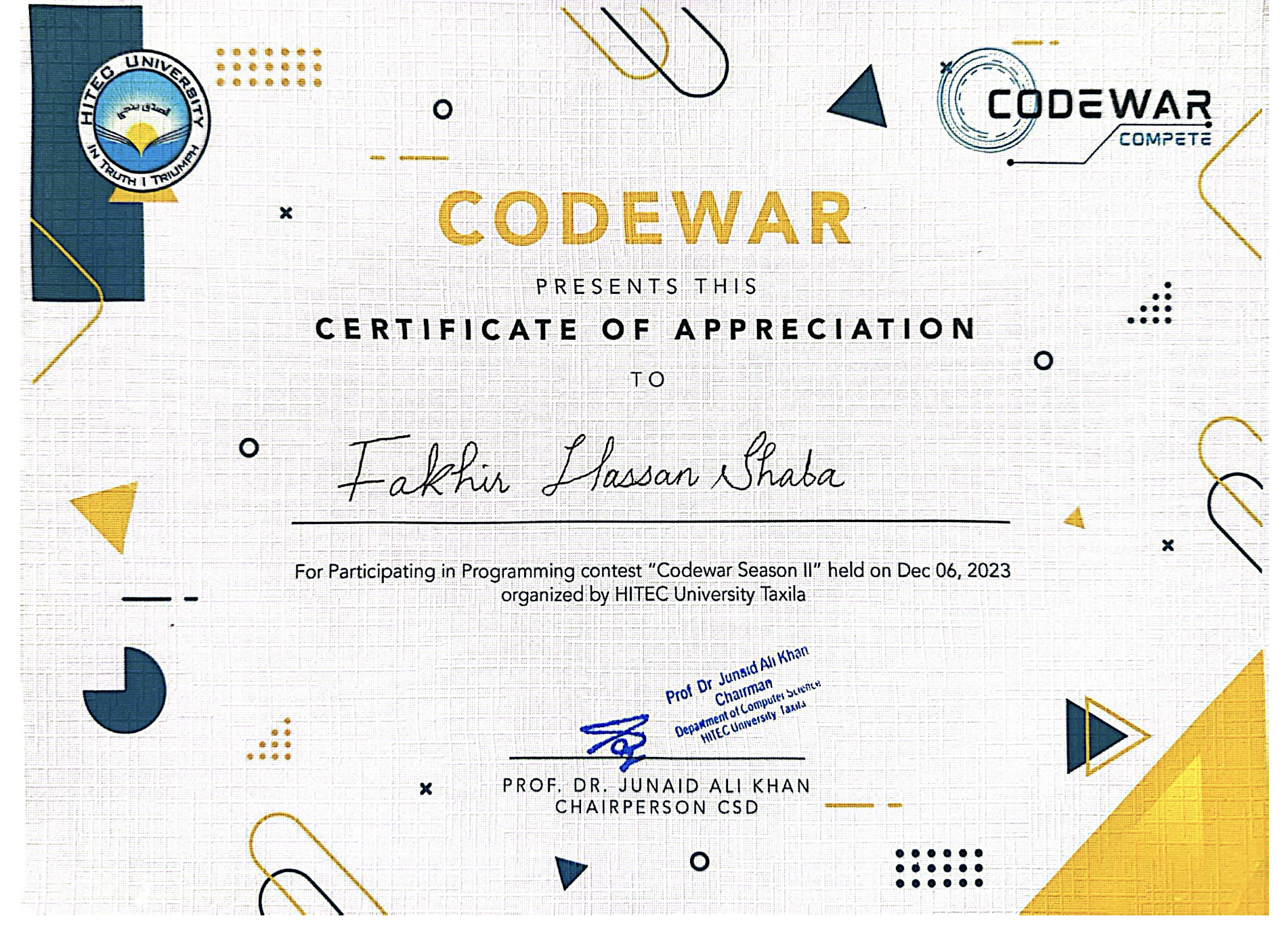 Code War HITEC University