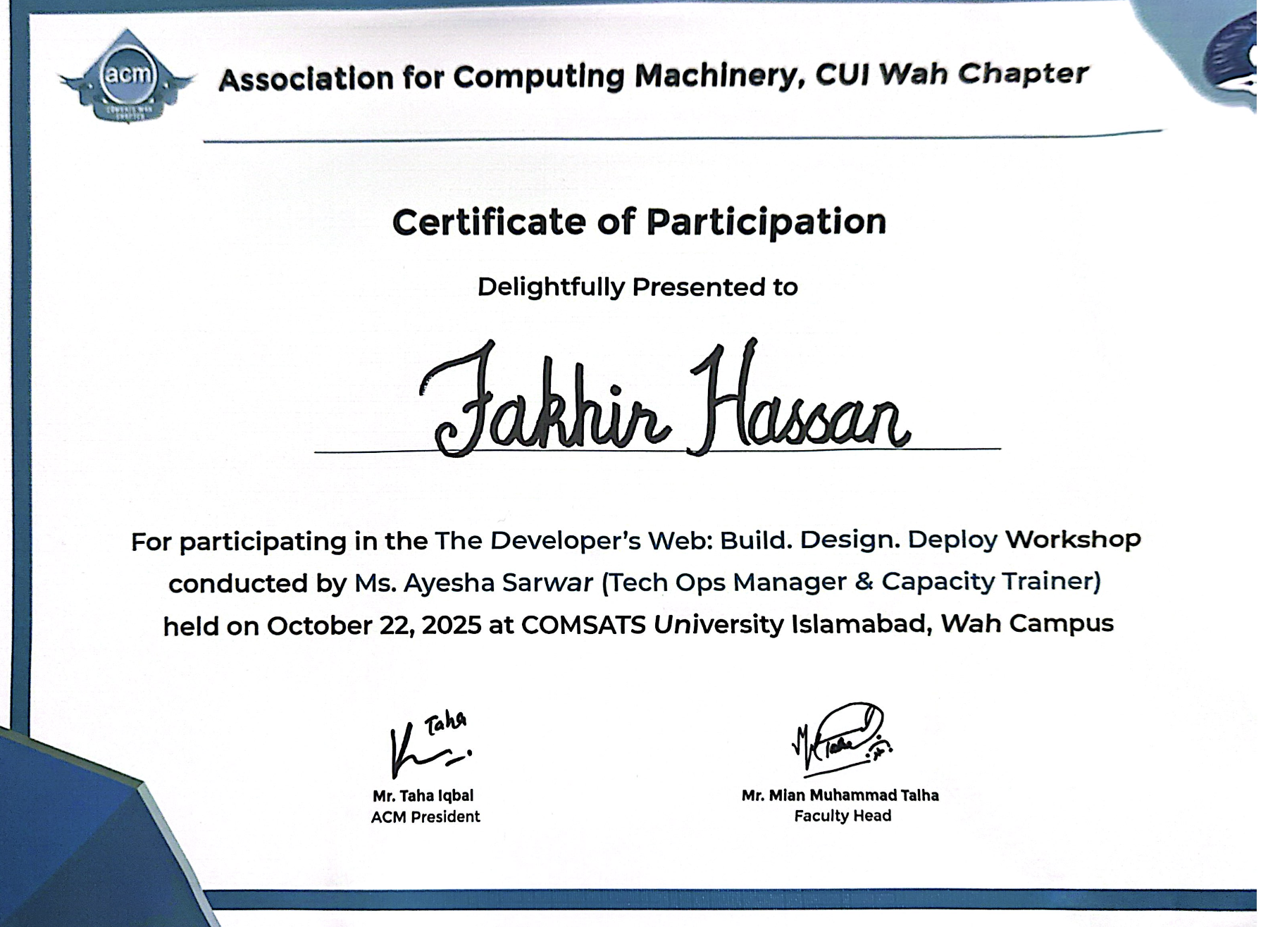 The Developer's Web Workshop