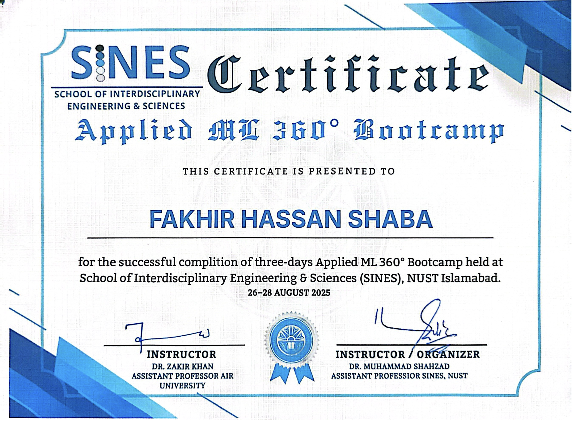 SINES Applied Machine Learning Bootcamp