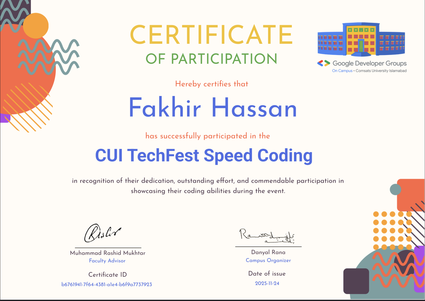GDG Speed Coding Competition