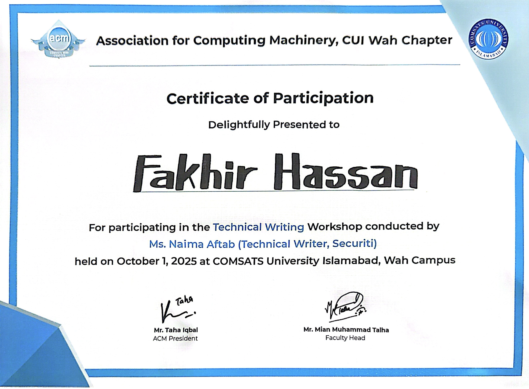 Technical Writing Workshop